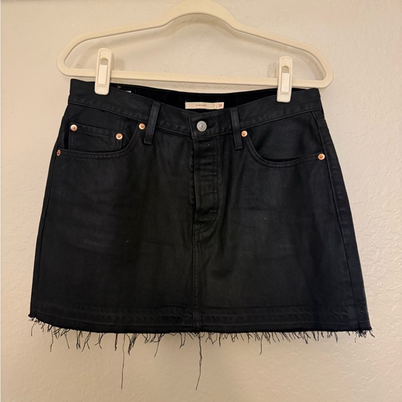 ICON Dresses & Skirts - ICON Black Frayed Hem Mini Skirt
